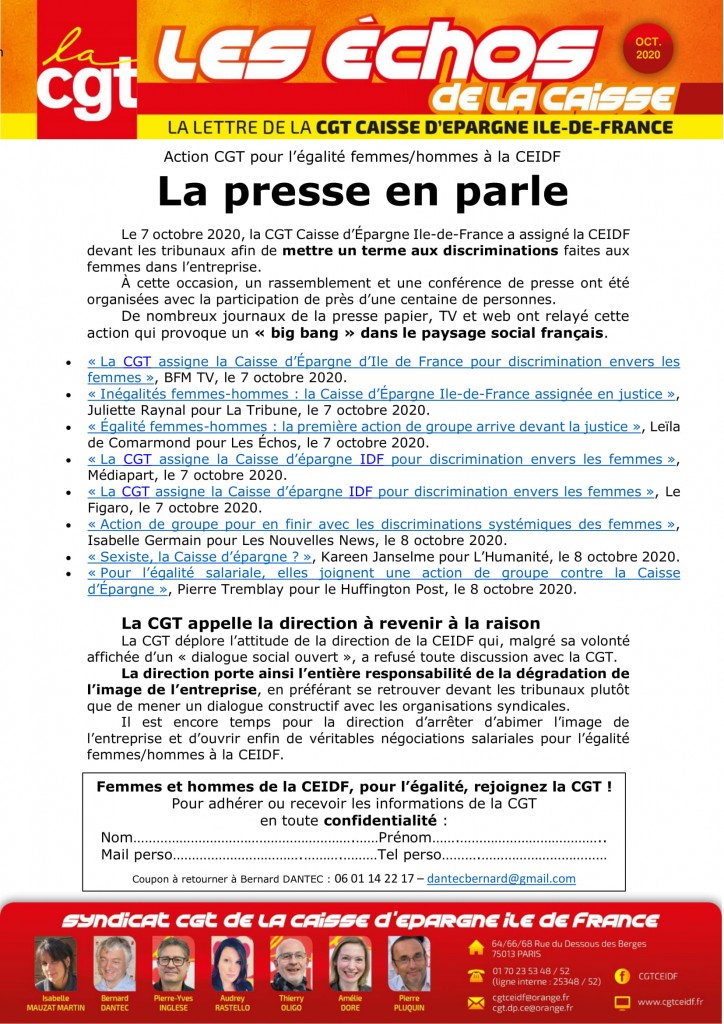 Revue de presse égalité